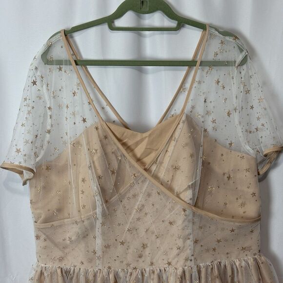 Unique Vintage Peach Midi Dress - Picture 4 of 10